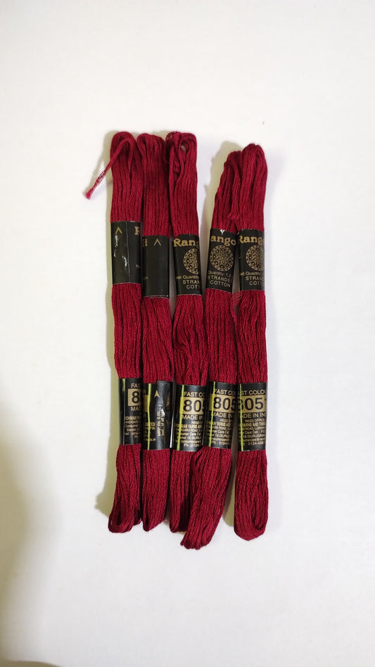PU Vardman Hand Embroidery Thread 5 Skeins - maroon 8052