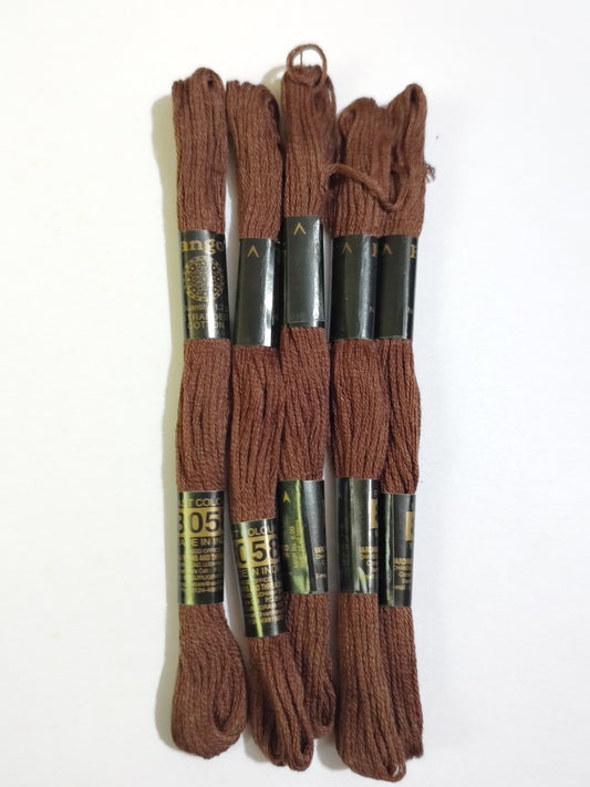 PU Vardman Hand Embroidery Thread 5 Skeins - Brown 8058
