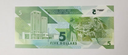 Trinidad and tobago 5 dollar POLYMER 2020 P61 UNC