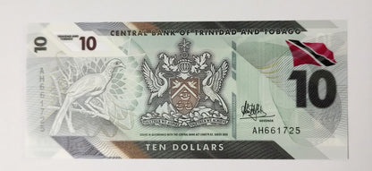 Trinidad and tobago 10 dollar POLYMER 2020 P62 UNC