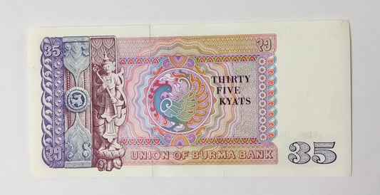 Myanmar 35 kyat 1986 P63 UNC