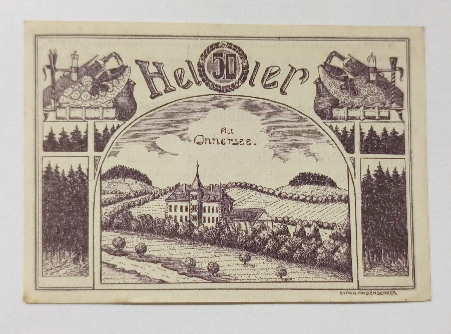 Austria notgeld ( muncipality of rottenbach) 50 heller 1920 used