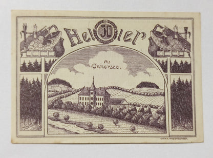 Austria notgeld ( muncipality of rottenbach) 50 heller 1920 used