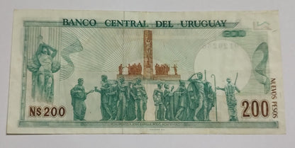 Uruguay 200 Nuevos Pesos 1986 P66 Used