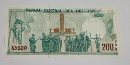 Uruguay 200 Nuevos Pesos 1986 P66  UNC
