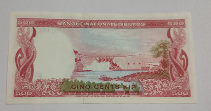 Laos 500 Kip 1974 P17 UNC