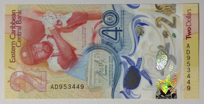 East Caribbean states 2 dollar 2023 P61 UNC commemorative
