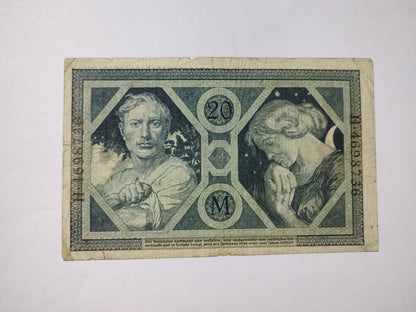 Germany 20 Mark 1915 P63 Used