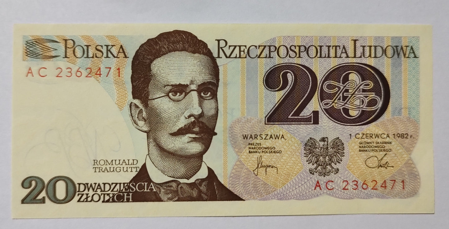 Poland 20 Zlotych P149 UNC