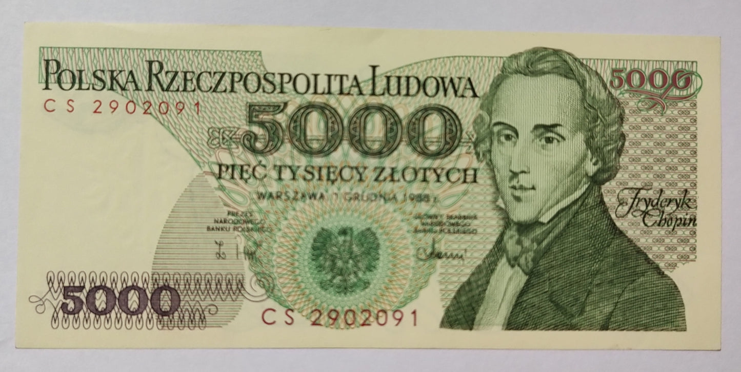 Poland 5000 Zlotych P150 UNC