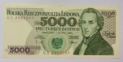 Poland 5000 Zlotych P150 UNC