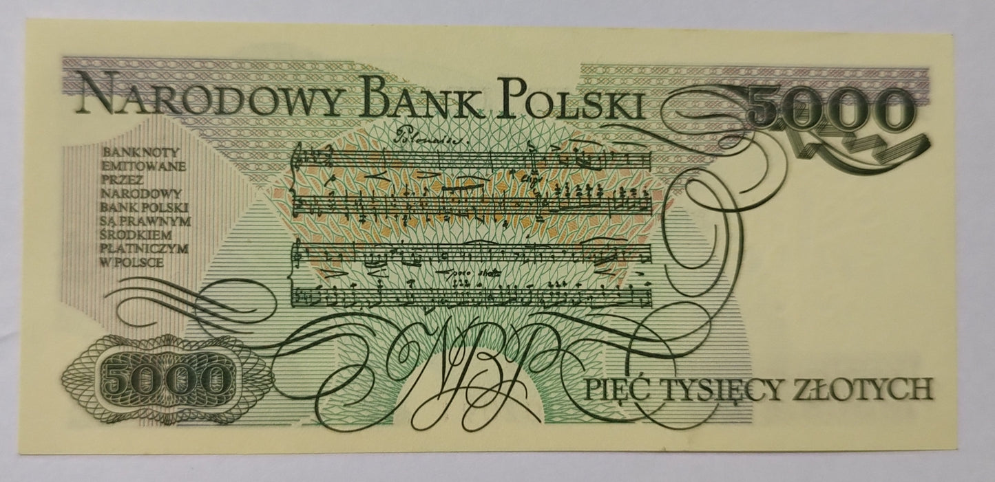 Poland 5000 Zlotych P150 UNC