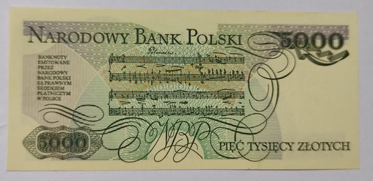 Poland 5000 Zlotych P150 UNC