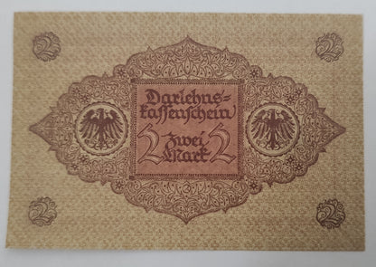Germany 2 mark 1920 P59 Used