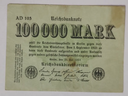 Germany 100000 mark 1923 P91 used