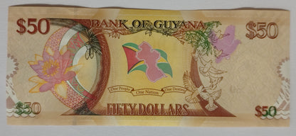 Guyana 50 Dollars 2016 P41 UNC