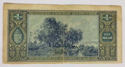 Hungary 1 Million pengo 1945  P122 used