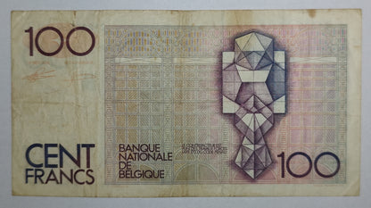 belgium 100 francs 1986-89 P142 used