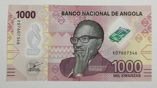 Angola 1000 Kwanzas Polymer 2023 UNC - World Banknote Collection