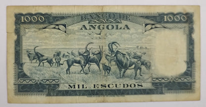 Angola 1000 Kwanzas 1970 P98c Used  ZealHobbieZ