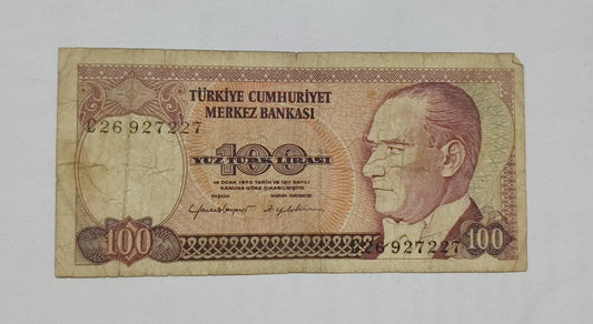 Turkey 100 lira 1983-84 P194 used