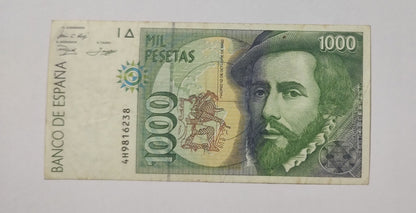 SPAIN 1000 pesata 1992 P163 N3 used note