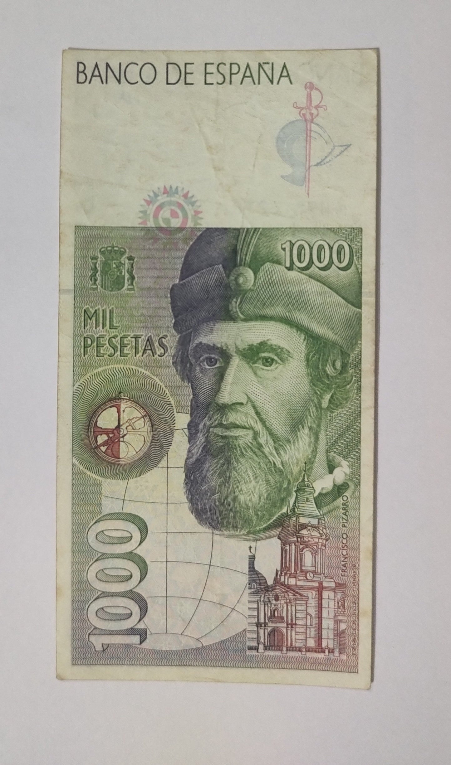 SPAIN 1000 pesata 1992 P163 N3 used note