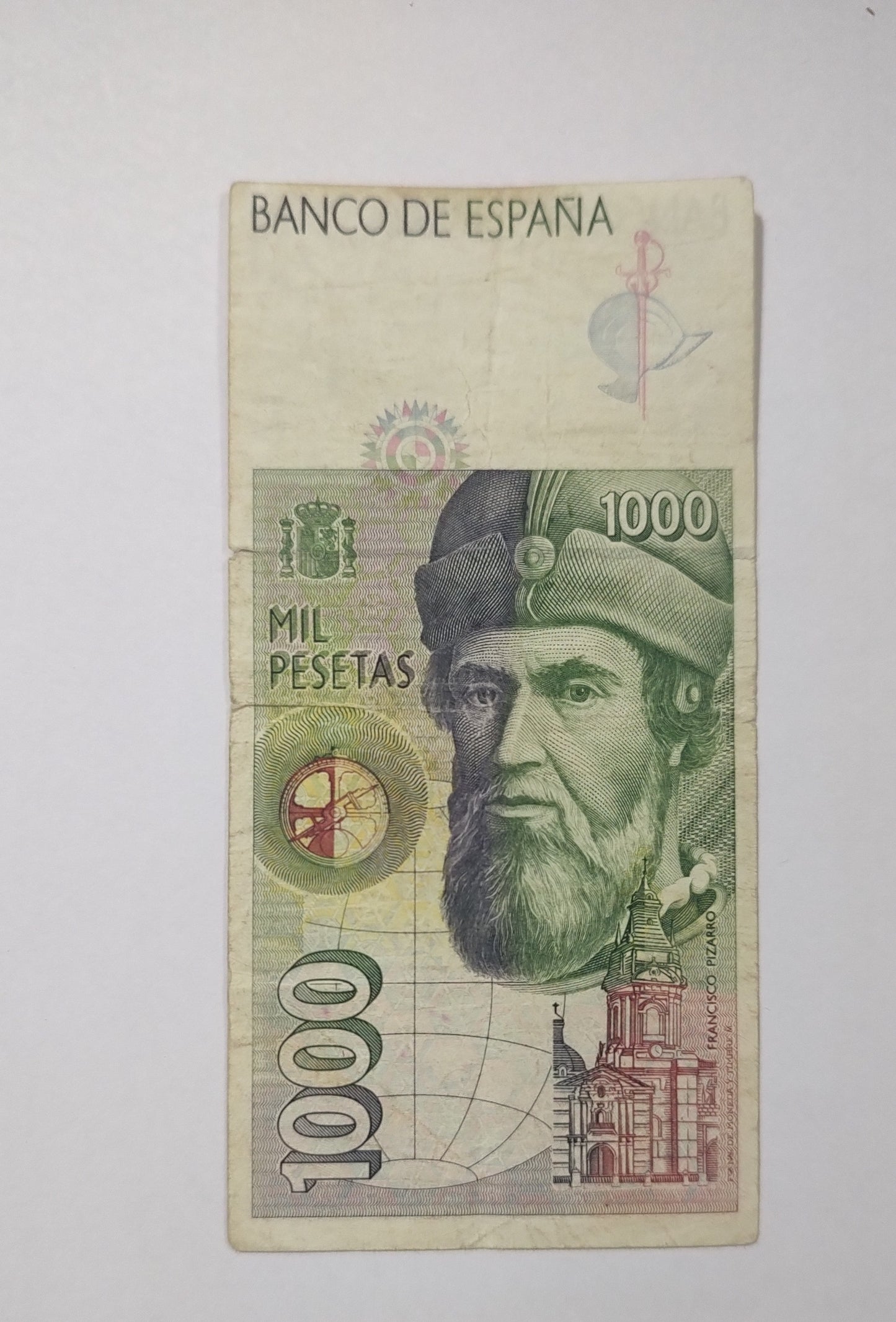 SPAIN 1000 pesata 1992 P163 N2 used note