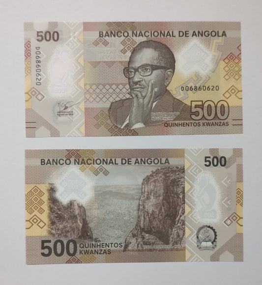 Angola 500 Kwanzas Polymer 2024 Prefix d UNC - World Banknote Collection