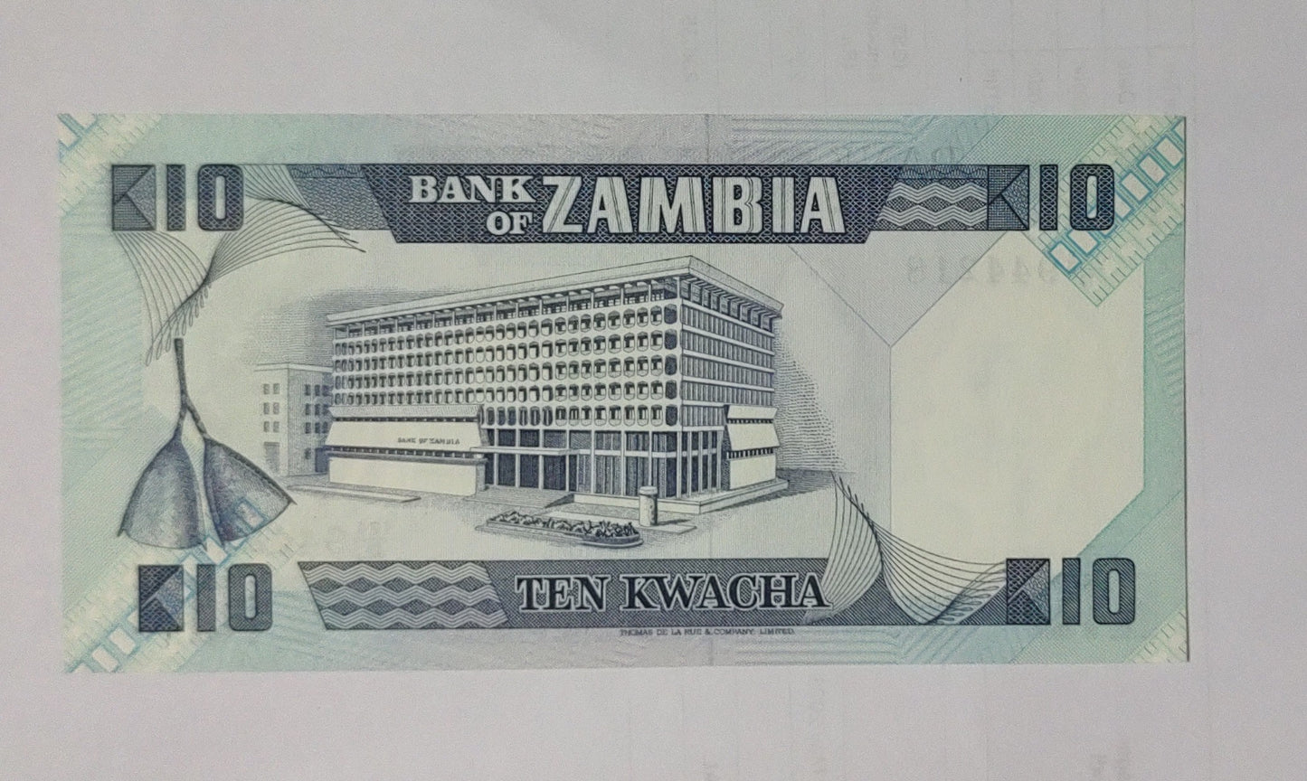Zambia 10 Kwacha 1988 P26e UNC - World Bank note collection