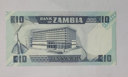 Zambia 10 Kwacha 1988 P26e UNC - World Bank note collection
