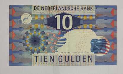 NETHERLANDS 10 GULDEN 1997 P99 USED