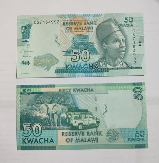 Malawi 50 Kwacha 2020 P64 UNC Banknote - ZealHobbieZ