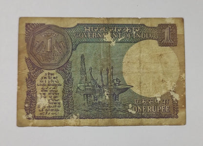 India 1 Rupee Note 1991 P78Ag Used Montak Singh Ahluwalia Signature N1