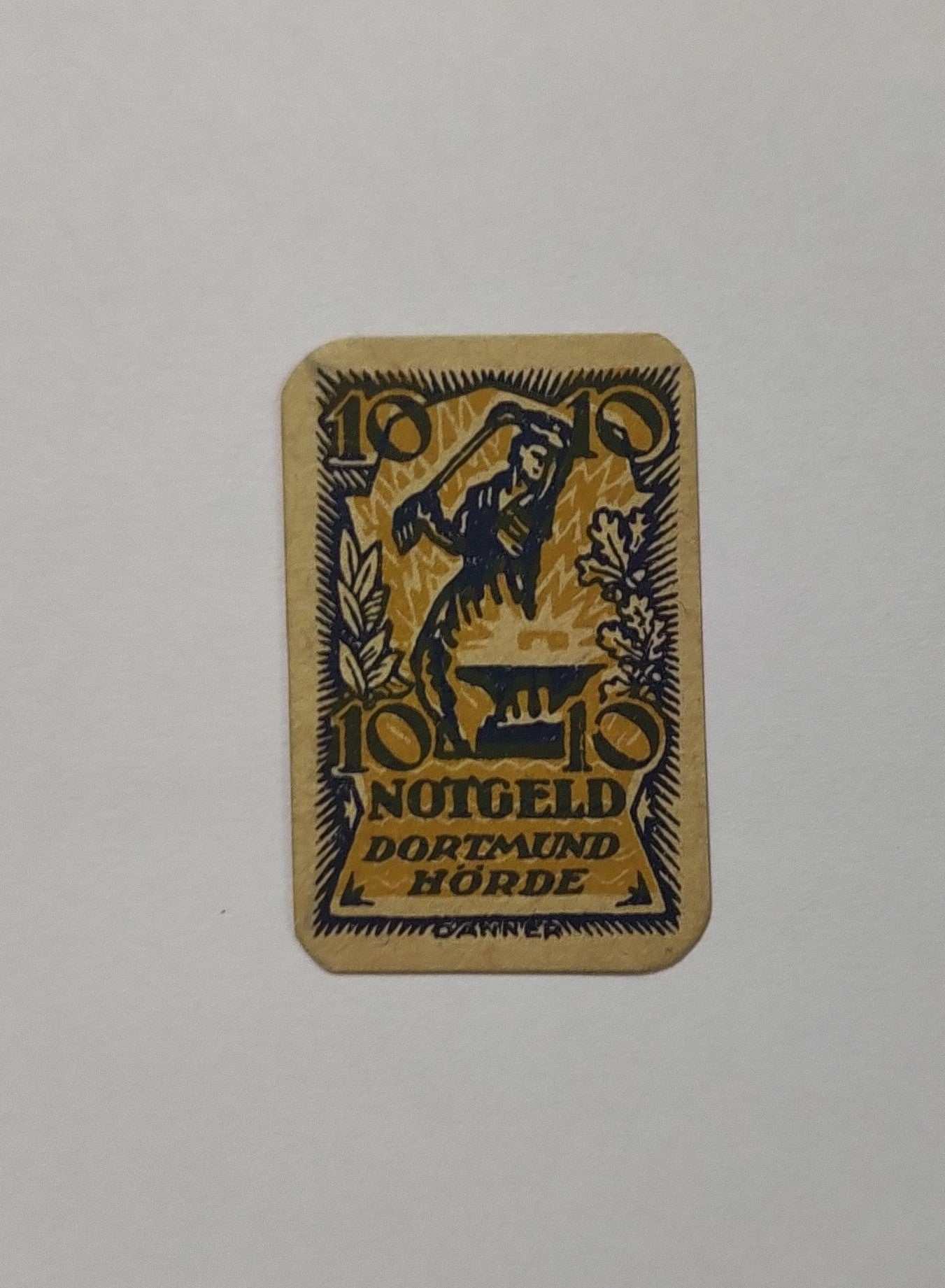 German notgeld 	Districts of Dortmund and Hörde (Prussian province of Westphalia) 1920  10 Pfennigs