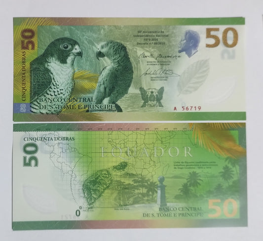 São Tomé and Príncipe 50 Dobras polymer banknote 2025