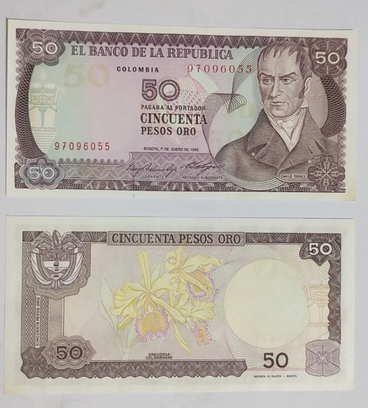 Colombia 50 Pesos 1985 P425 UNC