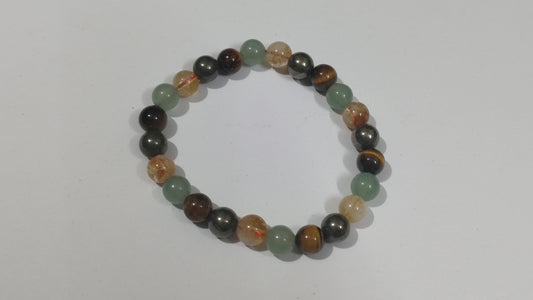 Citrine, Pyrite & Green Aventurine Bracelet – Attract Money with certificate