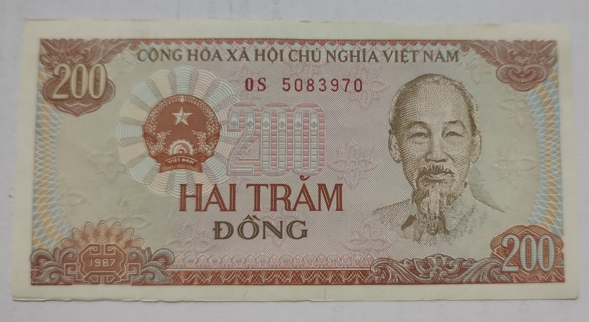 Vietnam 200 Dong 1987 Banknote P100 aUNC