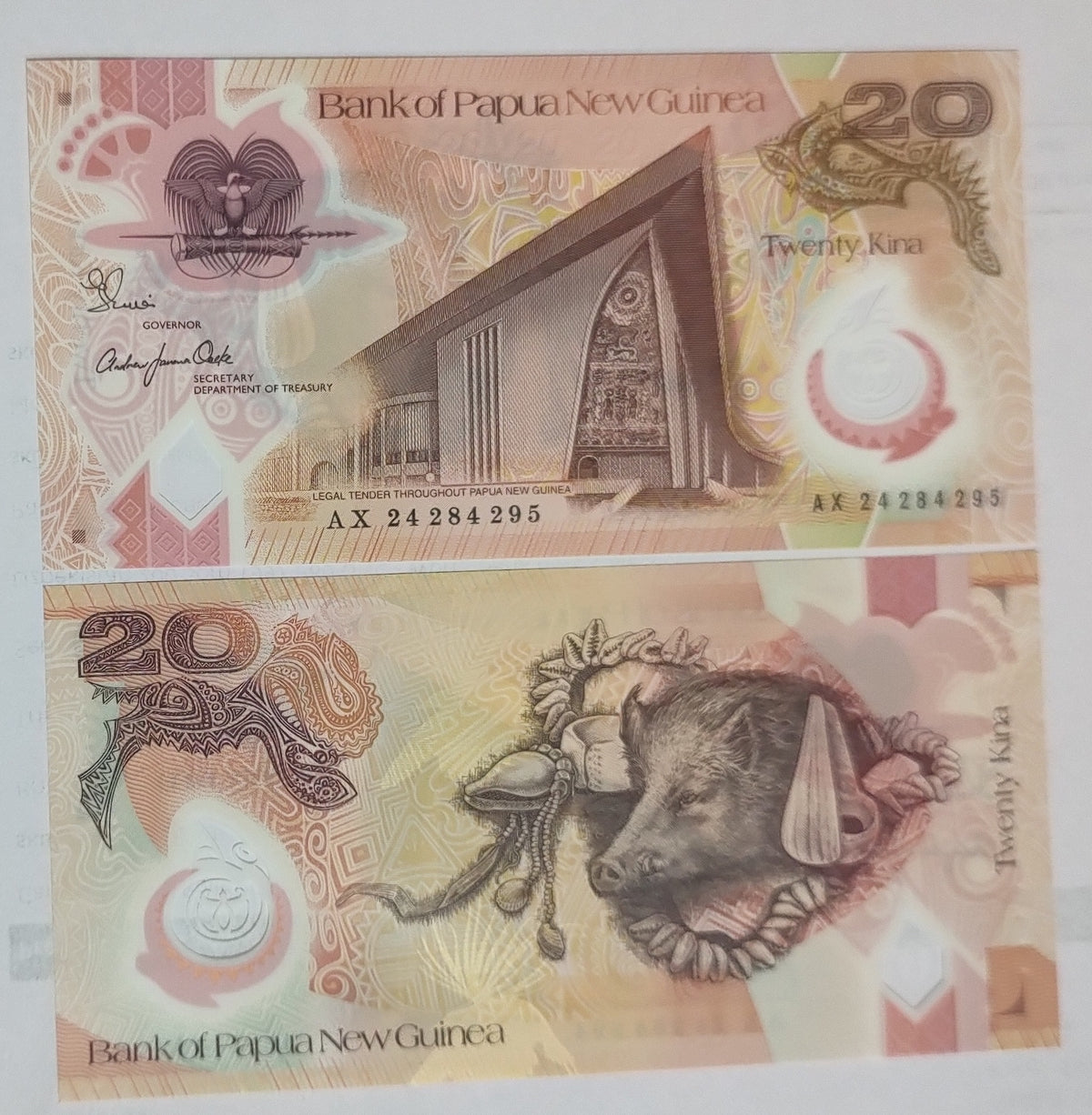 Papua New Guinea 20 Kina 2024 Polymer Banknote