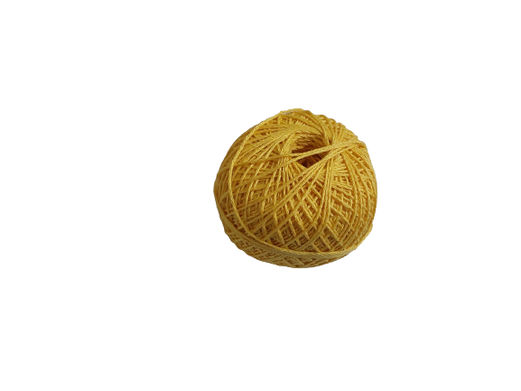 3ply Cotton Yarn for Crochet/Knitting Yellow - ZealHobbieZ