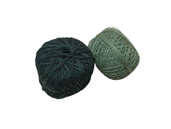 PU 3ply Crochet/Knitting Cotton Yarn combo DarkGreen&LightGreen - ZealHobbieZ