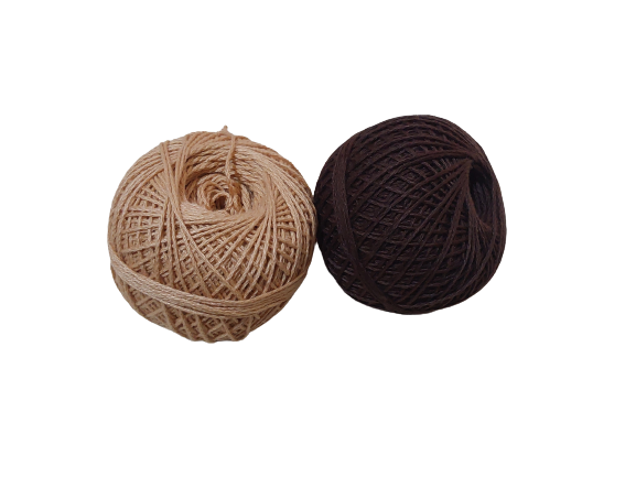 PU 3ply Crochet/Knitting Cotton Yarn combo Brown&Beige - ZealHobbieZ