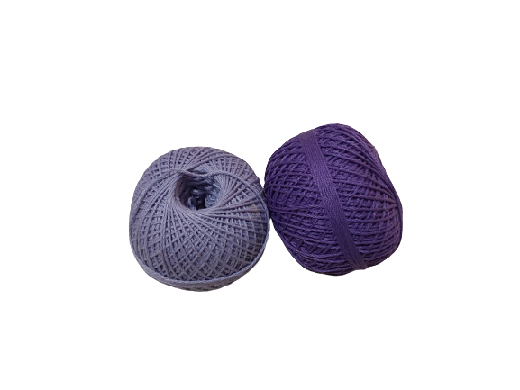 PU 3ply Crochet/Knitting Cotton Yarn combo Purple&Lavender - ZealHobbieZ