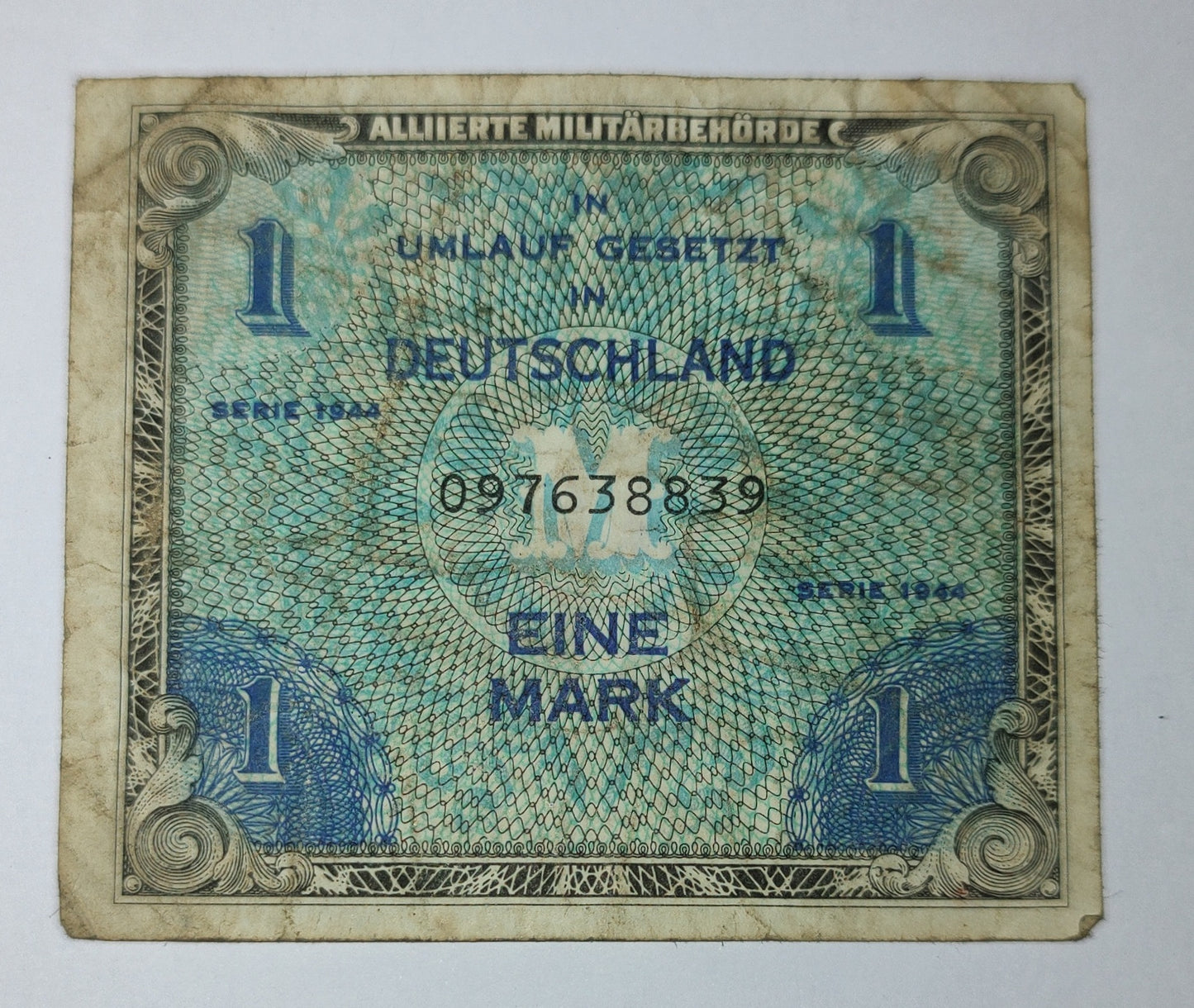 Germany 1 mark 1944 P192 Used ( DEUTSCHLAND) (Allied Military Authority)